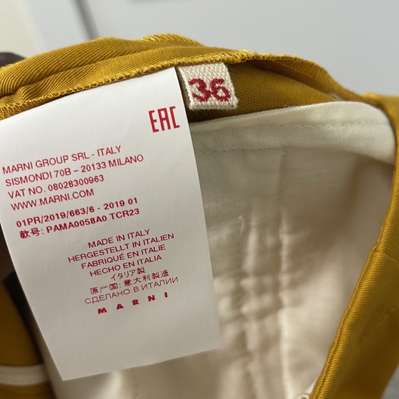 Marni Women Trouser Color Mustard - Picture 11 of 12